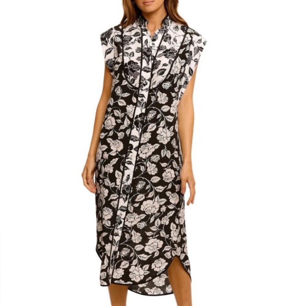 ZIMMERMAN silk mandarin collar shirtdress (Z2)